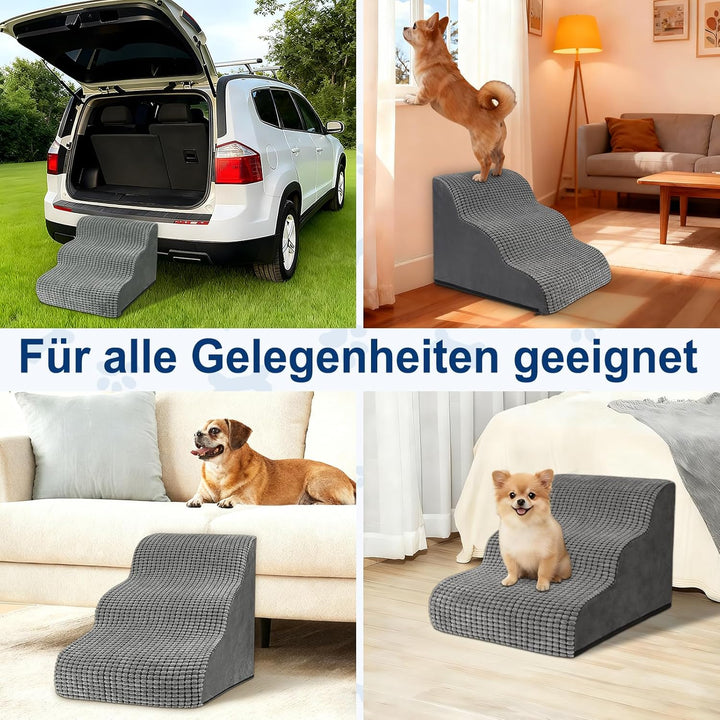 VSIWB Hundetreppe für Kleine Hunde 40 cm Hoch, Haustiertreppe für Bett und Sofa aus Hochdichtem Schw
