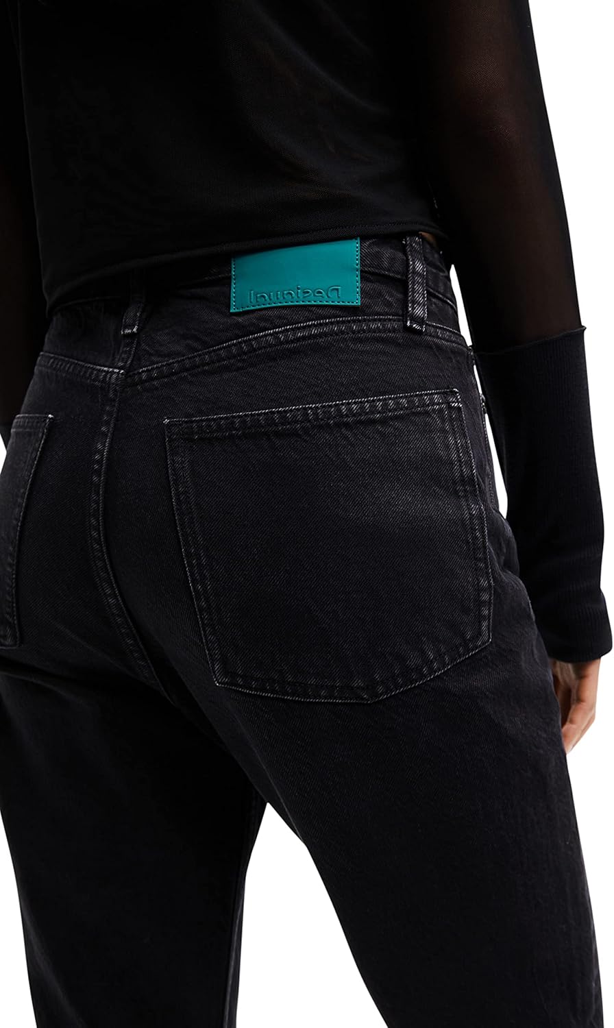 Desigual Damen Jeans 38 Schwarz, 38 Schwarz