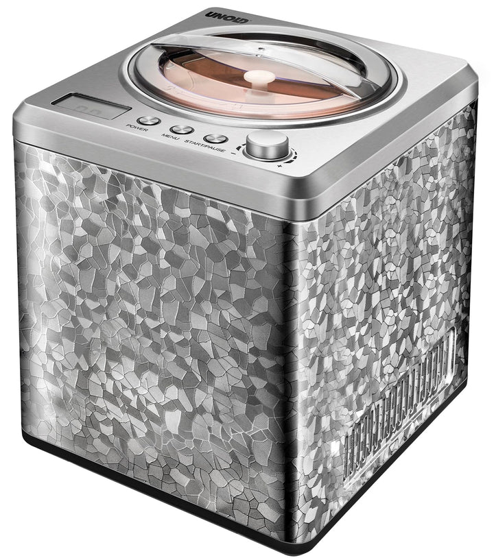 Unold 48870 Eismaschine Profi mit Kompressor, Volumen für 2 L Eiscreme, elegantes Edelstahlgehäuse,