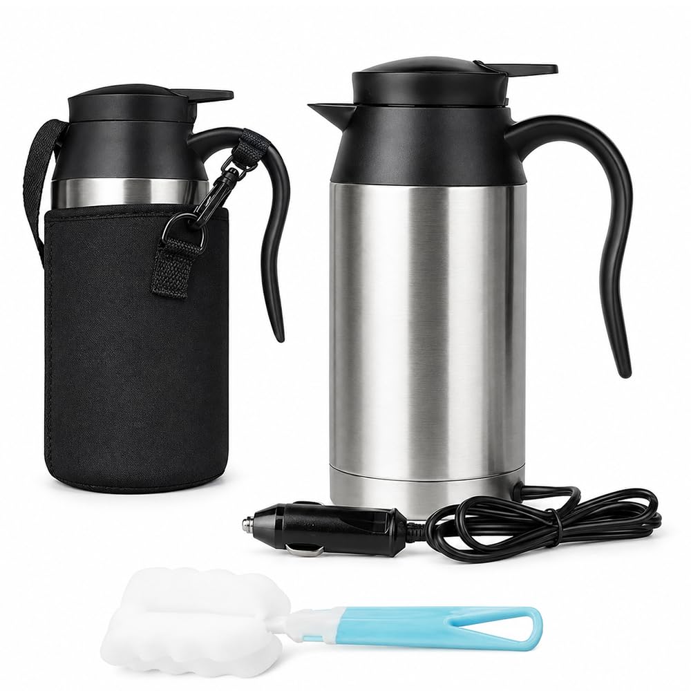 Wasserkocher Auto, 750 ml Reisewasserkocher, Wasserkocher 12v