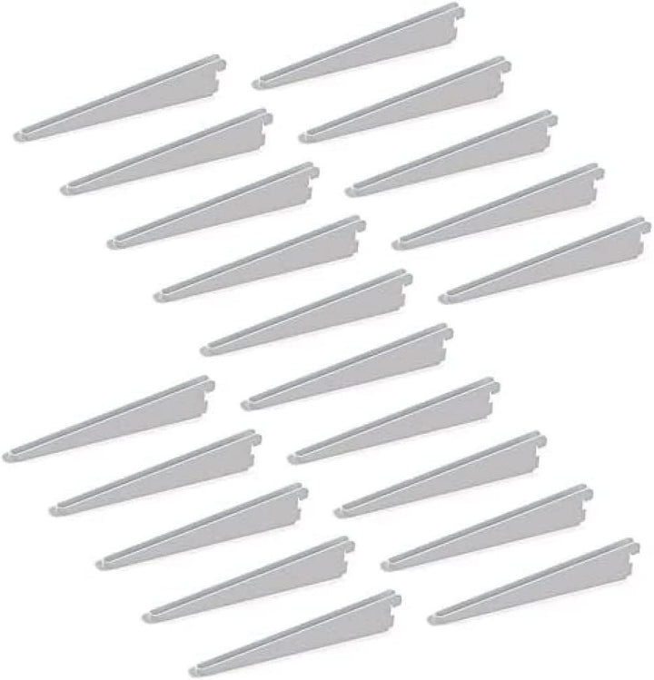 Emuca - Regalwinkel für Leistenprofil, doppelte Bohrung, Durchlass 32 mm 220mm, Set aus 20 Stück, We