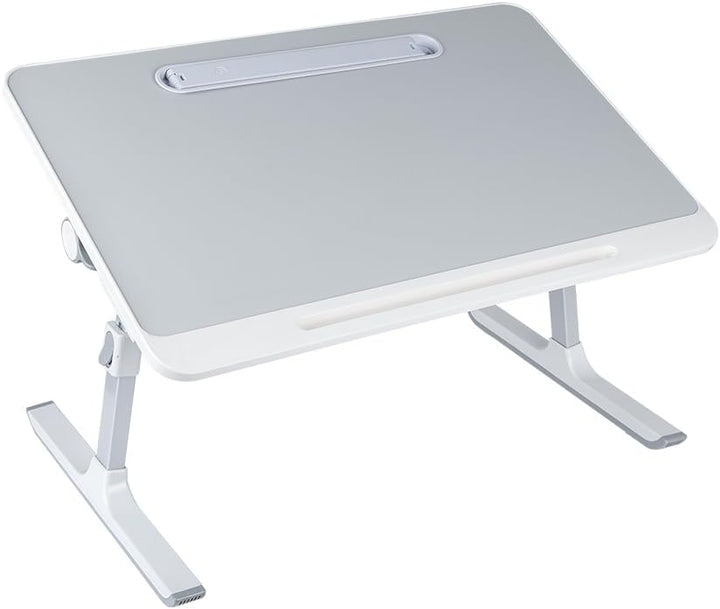 Betttisch Klappbar, Laptoptisch, Einstellbare Höhe, mit Buchständer, Schublade, Lap Stopper, Tablet