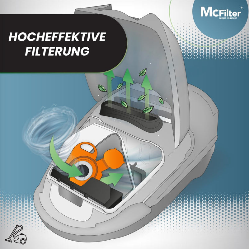 McFilter | 20 Staubsaugerbeutel als Alternative für Swirl R39 | als Alternative für Rowenta, Mouline