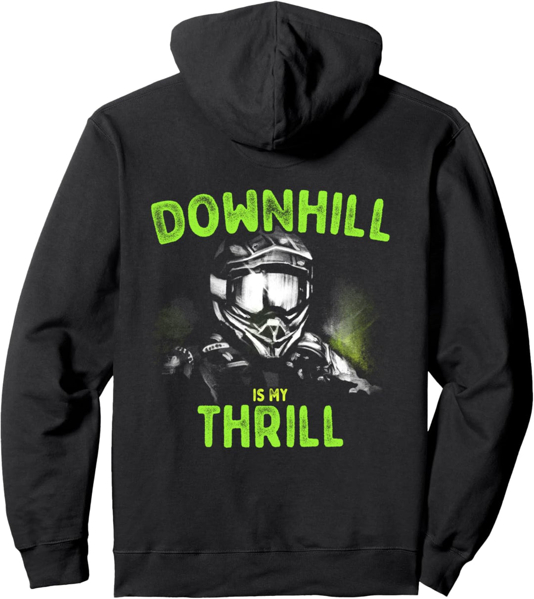 Downhill is my Thrill - Mountainbiker mit Crossbrille Pullover Hoodie