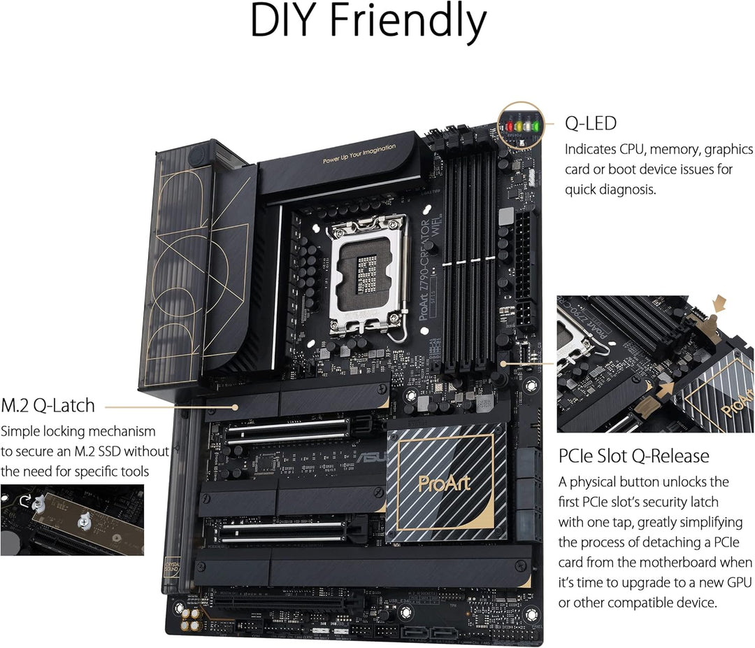 ASUS ProArt Z790-CREATOR WiFi Content Creator Mainboard Sockel Intel LGA 1700 (Intel Z790, PCIe 5.0,