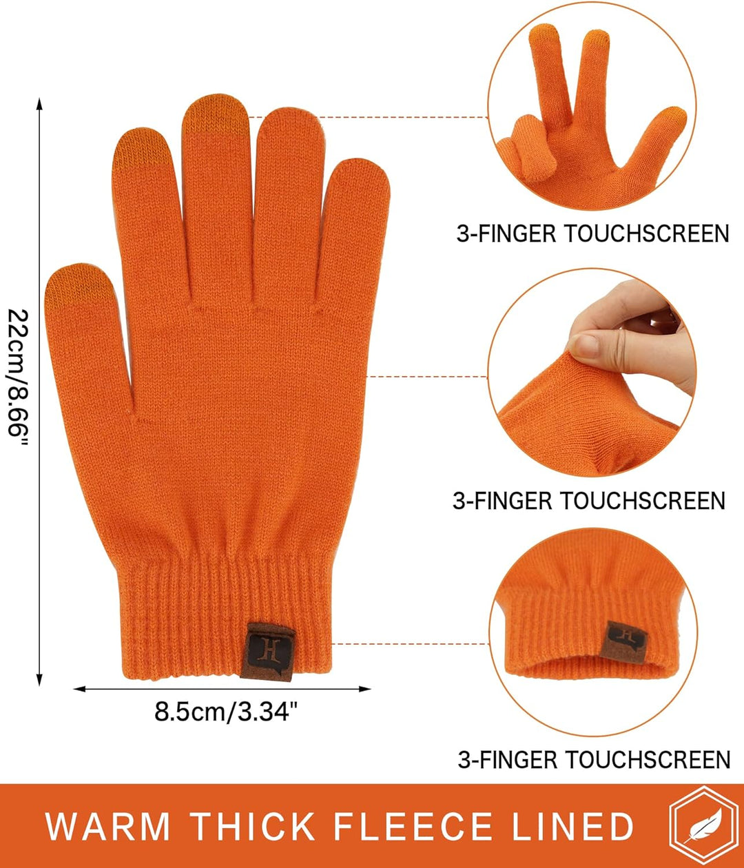 Bequemer Laden Damen Winter Warm Touchscreen Handschuhe Thermo Winterhandschuhe Kaschmir Strickhands