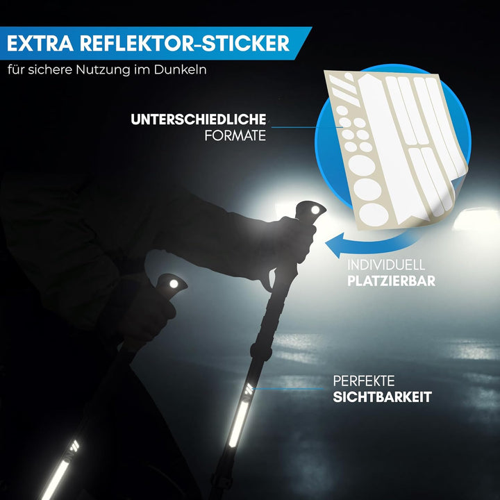 NORDMUT® Wanderstöcke Teleskop aus stabilen Aluminium oder Carbon - Leichte Nordic Walking Stöcke Da