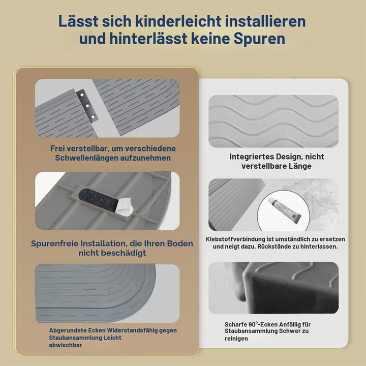 HIYOUNG Höhe 3CM Schwellenrampe für universal staubsaugerroboter,Türschwellenrampe Saugroboter Zubeh