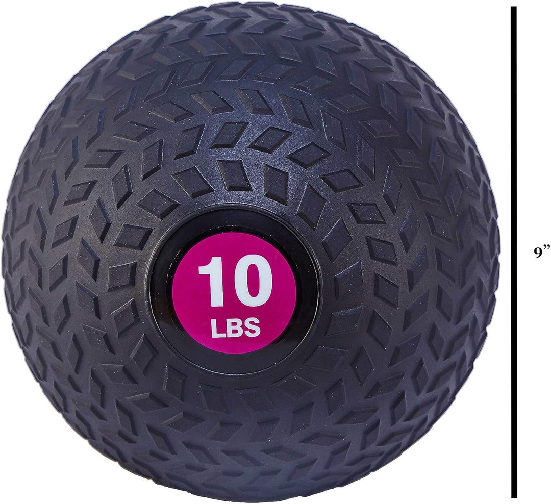 BalanceFrom Workout Exercise Fitness Weighted Medicine Ball, Wall Ball and Slam Ball 10 Pfund Slam B