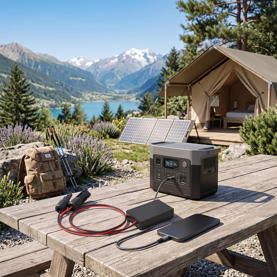 Konverter Solarpanel USB-Spannungsstabilisator Netzteil Regler-Ladegerät mit 1 TYP C 1 DC 2 USB-Schn