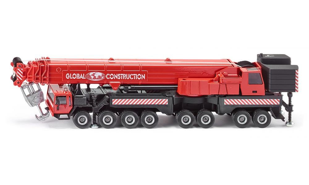 siku 4311, Grosskran Mega Lifter, 1:55, Metall/Kunststoff, Rot, Ausziehbarer Kranarm, Seilwinde, Gro