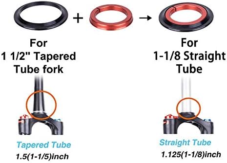 Yosoo Health Gear Tapered Steuersatz 44 56ST, Fahrrad Headset Lager, Headset mit konischem geraden R