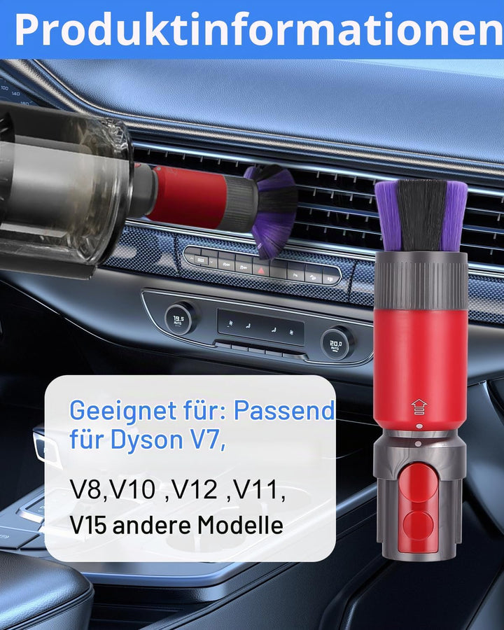 3 Rückstandsloser Staubpinsel Staubsauger Zubehör,Kratzfreie Staubbürste V15/V8/V10/V11/V12 mit Flex