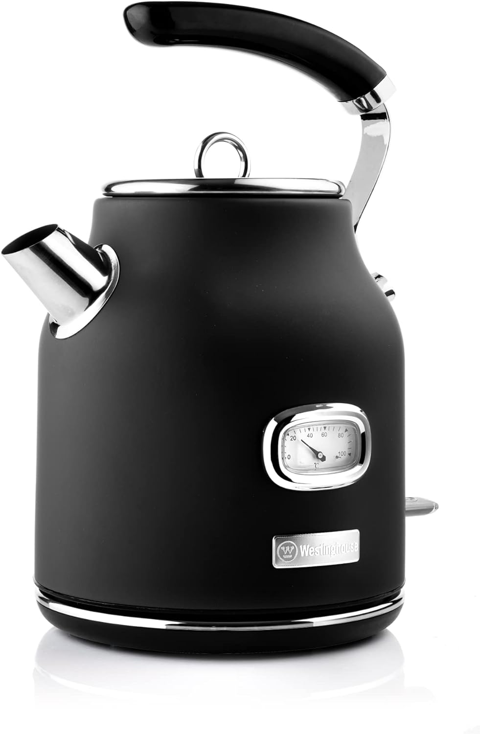 WESTINGHOUSE WES21 Retro Frühstück-Set Schwarz Frühstücksset, Metall Frühstück-Set mit 2-Scheiben To