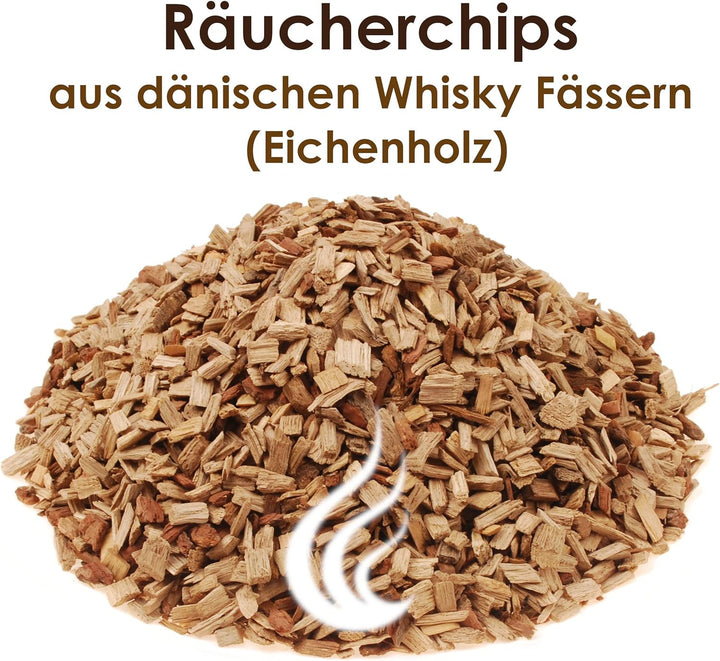 Räucherspan.de BBQ & Smoker Highlight für den Sommer, Whisky Chips Whisky Chips, 2L, Whisky Chips, 2