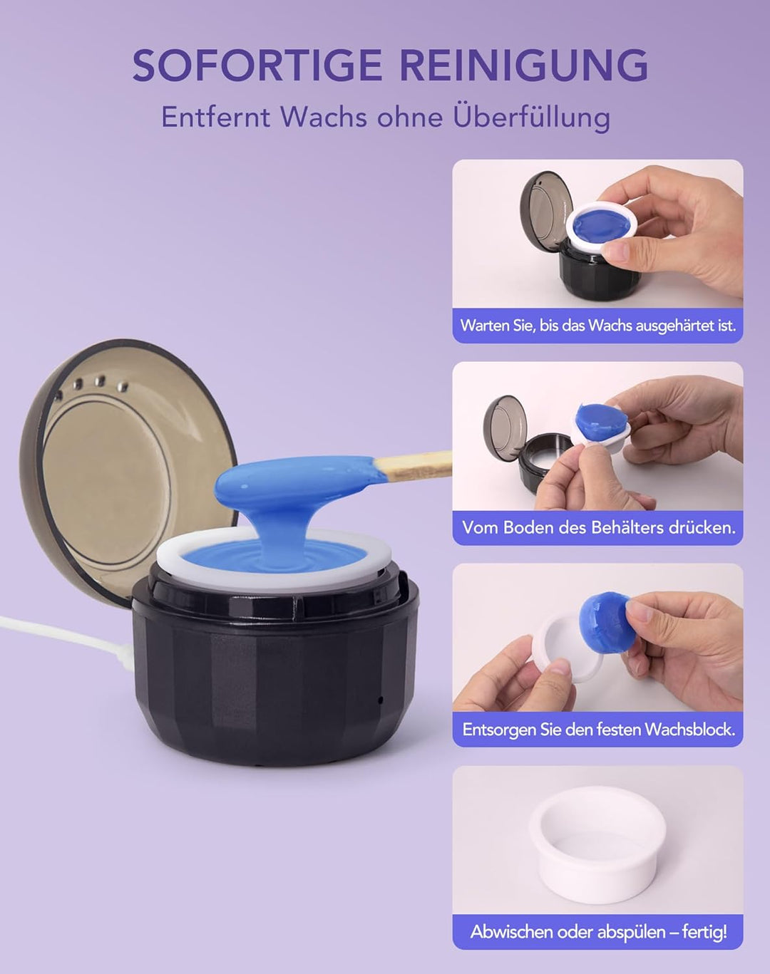 Nasenhaar Wachs, Mini Wax Nasenwachs-Set für Männer und Frauen tragbarer Nasenhaarentferner, Nase Wa