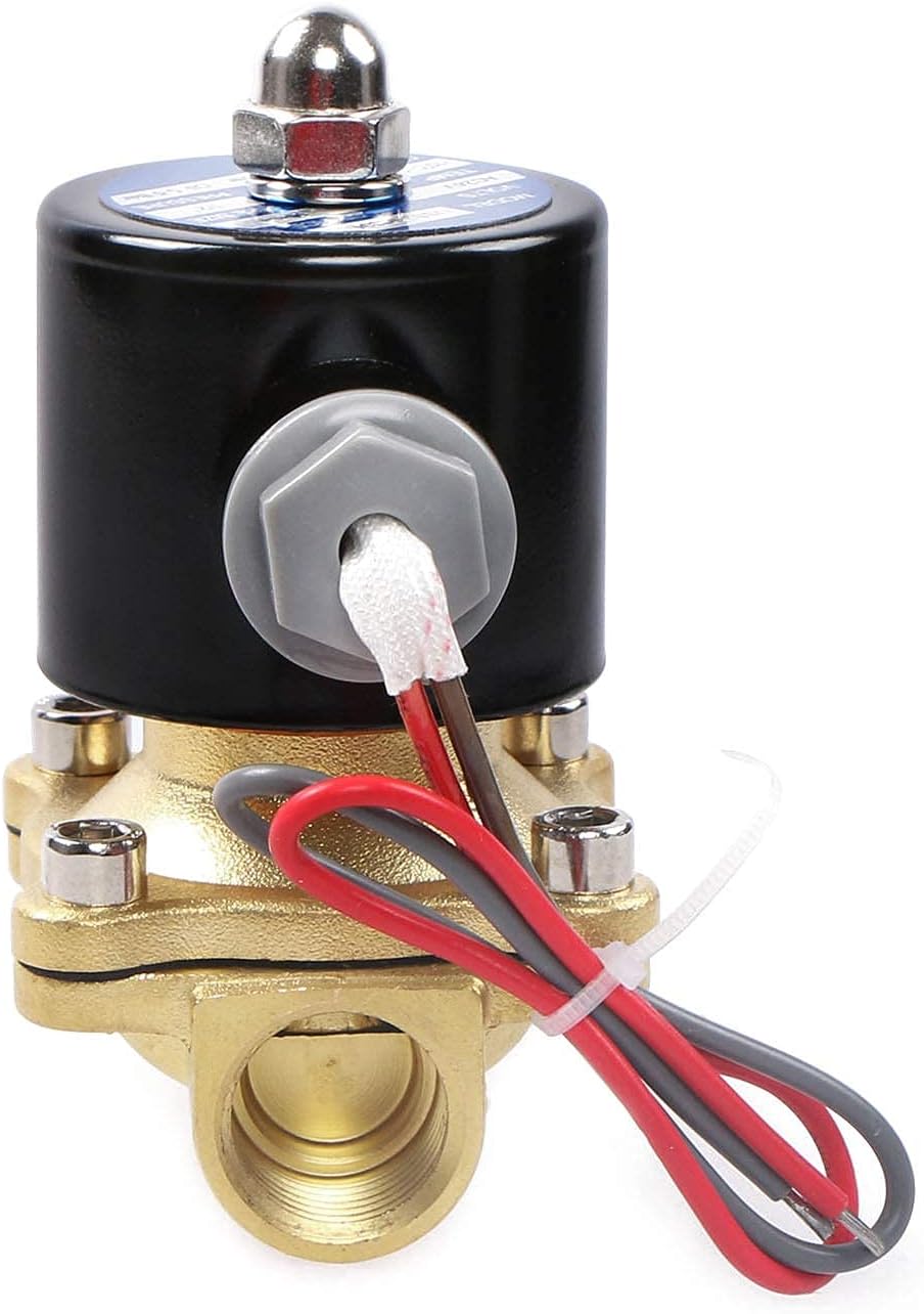 U.S. Solid 1/2" G 24V AC Messing Magnetventil Direktgesteuert für Wasser Luft Gas Öl NC Brass Soleno