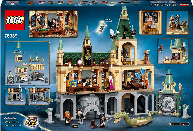 LEGO 76389 Harry Potter Schloss Hogwarts Kammer des Schreckens Spielzeug Set, goldene Voldemort Mini