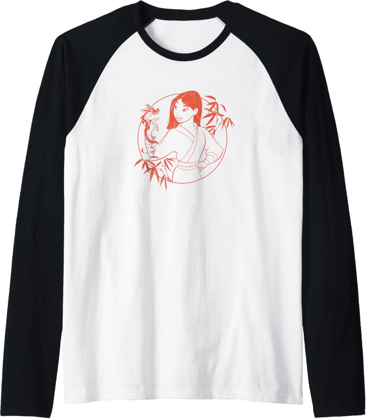 Disney Mulan & Mushu Bamboo Portrait Outline Raglan