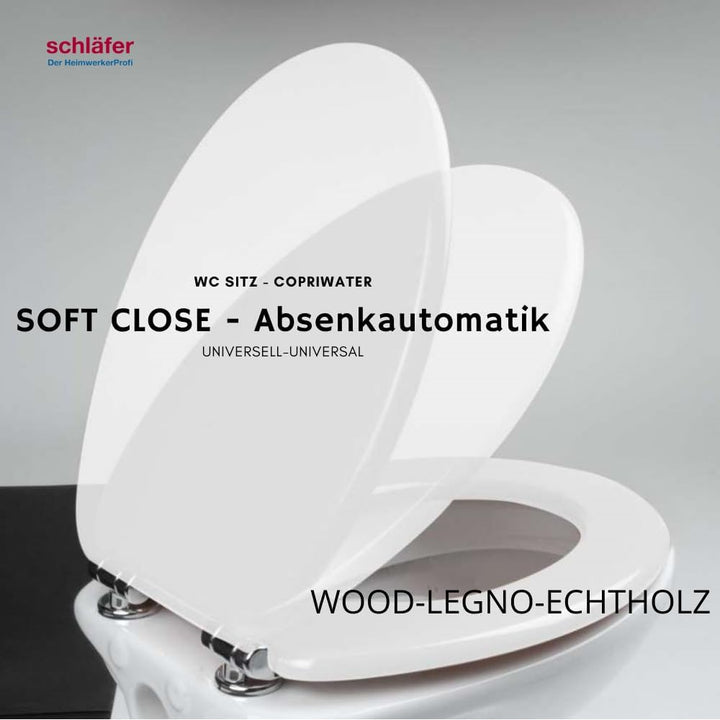 Schläfer 4655101 WC-Sitz"Soft Close" MDF lackiert, weiss