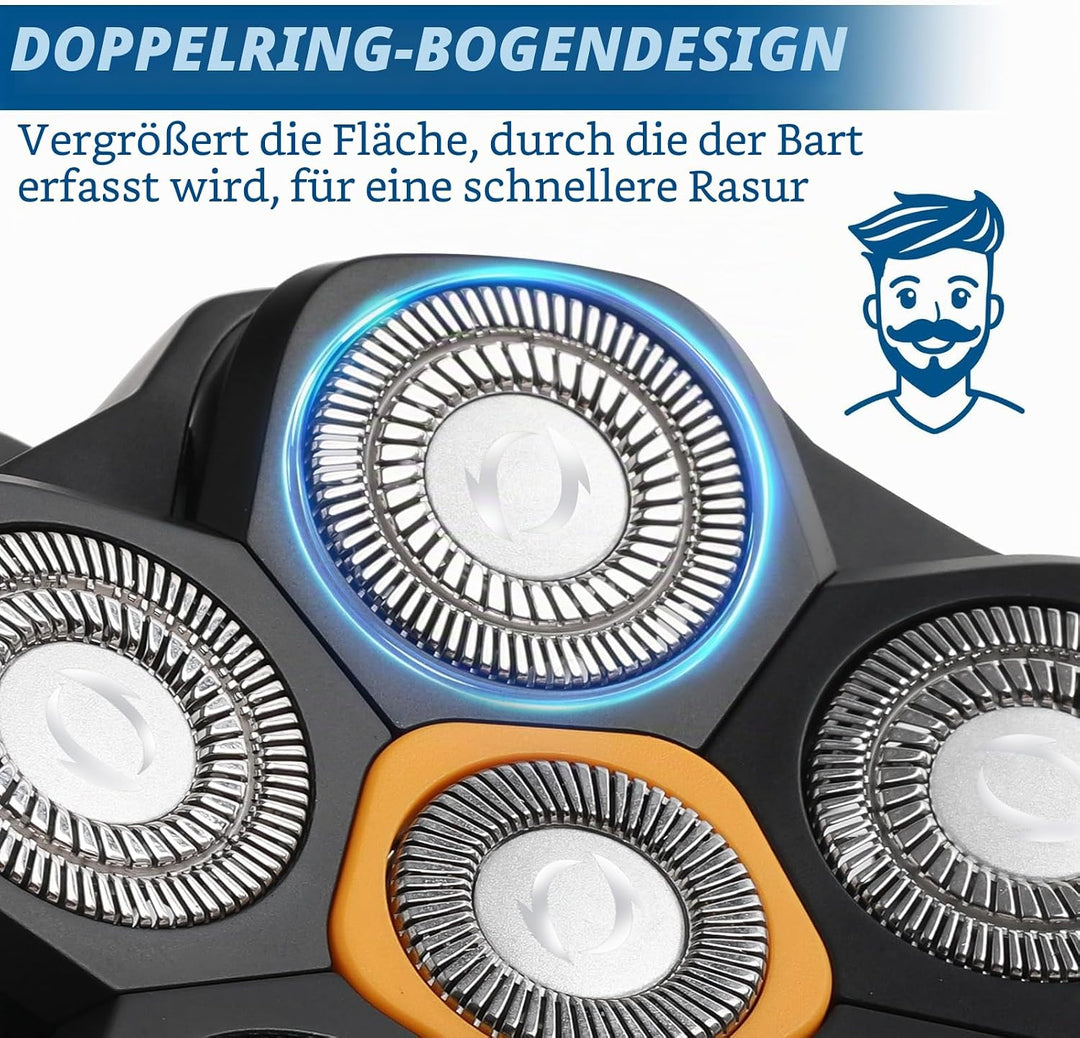 2pcs Magnetische 6 Blade Head Shaver Ersatzköpfe für DOAO JoyKoi Solimpia Singphere AEXIRI Head Shav