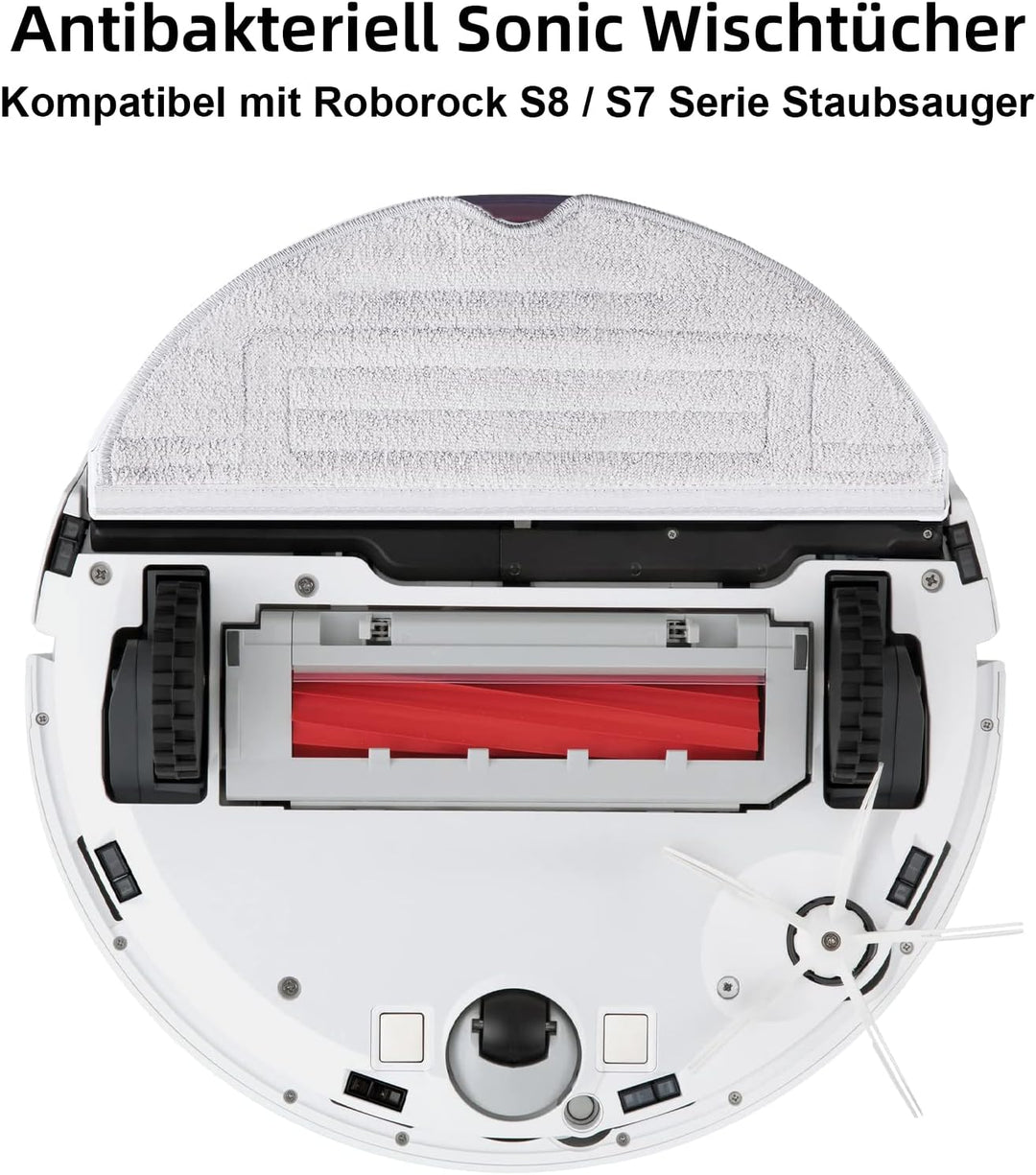 6 Stück Silberionen Wischtücher für Roborock S7 MaxV / S7 MaxV Plus / S7 MaxV Ultra / S7 Pro Ultra /