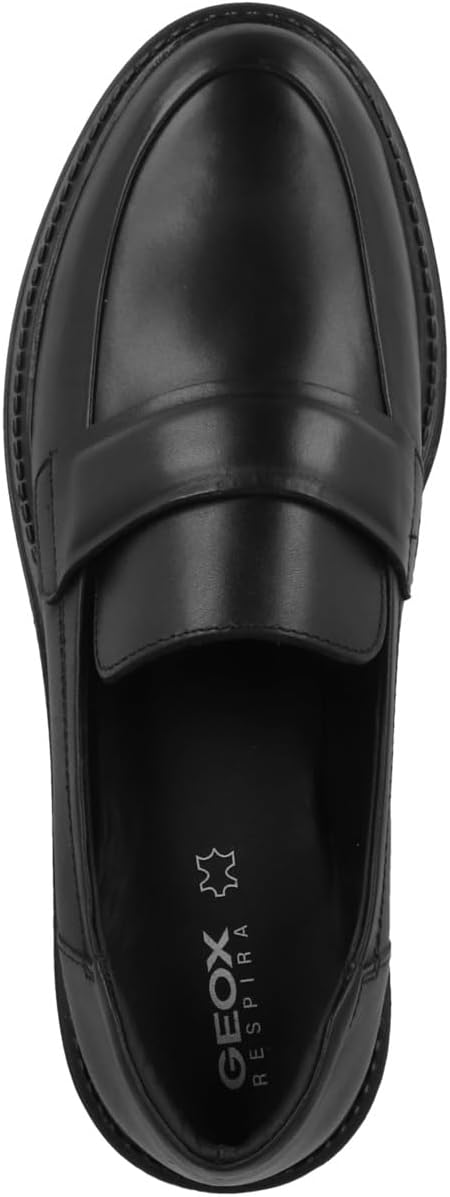Geox Mädchen D Iridea A Moccasin 39 EU Schwarz, 39 EU Schwarz