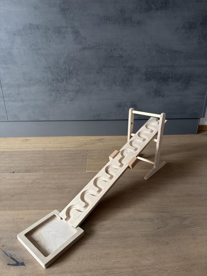 Grosses Murmelbahn-Set, Schlängelplatten inklusive Verbinder Glas Murmel Turm Auffangschale schlänge