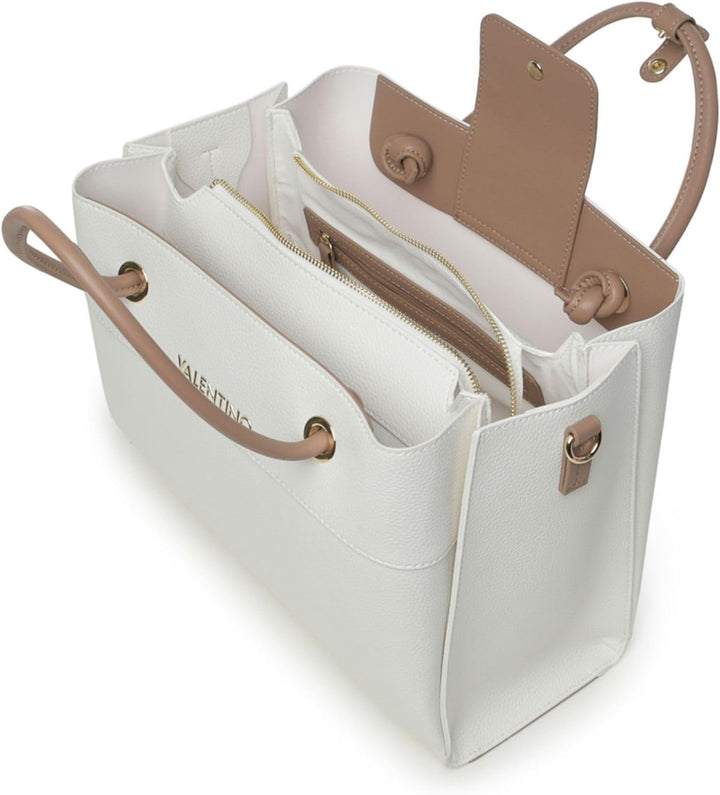 Valentino Damen Zero Re TASCHE (1er Pack), Bianco/Cuoio