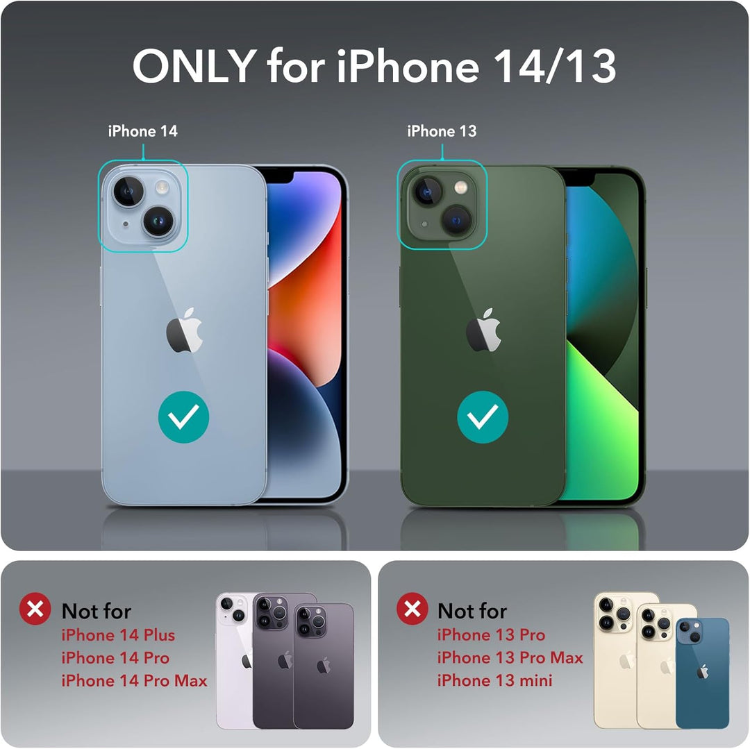 ESR für iPhone 13 Hülle und iPhone 14 Hülle, kompatibel mit MagSafe, Classic Ständer Hülle mit HaloL