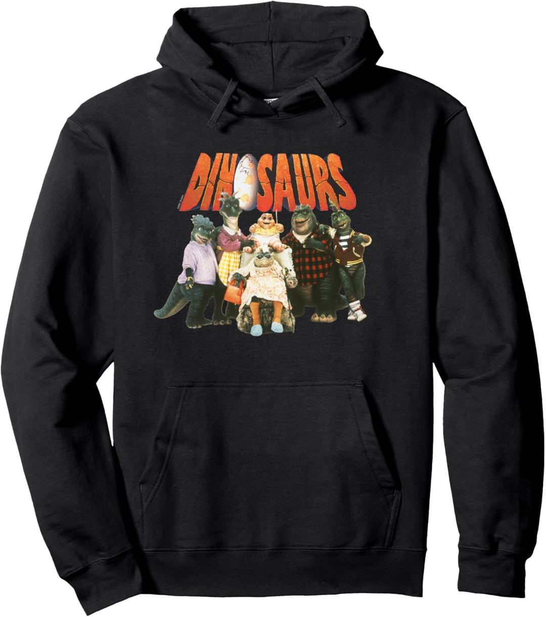 Dinosaurs Gruppe mit Logo Pullover Hoodie
