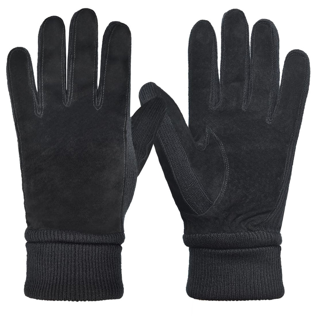 Harssidanzar Damen Winter Wildleder Handschuhe Thermal Wolle Fleece gefüttert Outdoor Wärme SL024EU
