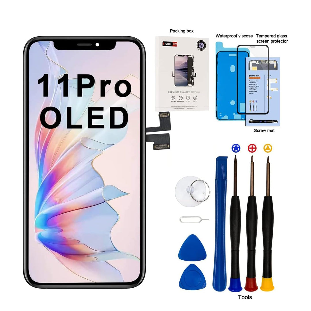 EFaith für iPhone 11 Pro Display 5,8" Ersatzbildschirm 3D Touchscreen Digitizer Assembly mit Reparat