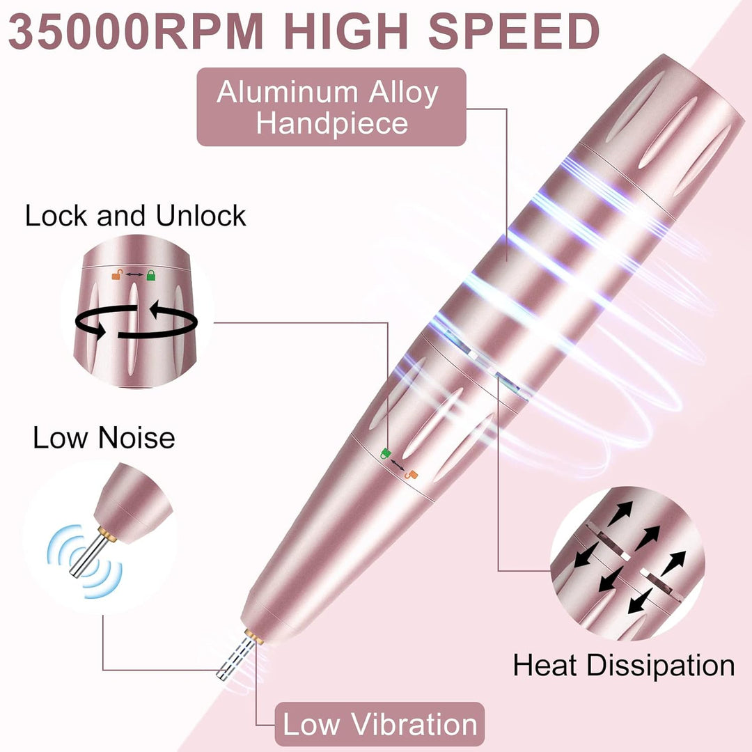 Elektrische Nagelfräser 35000 U/min, Urbuti 11 in 1 Professionell Maniküre set, USB Aufladbare Elekt