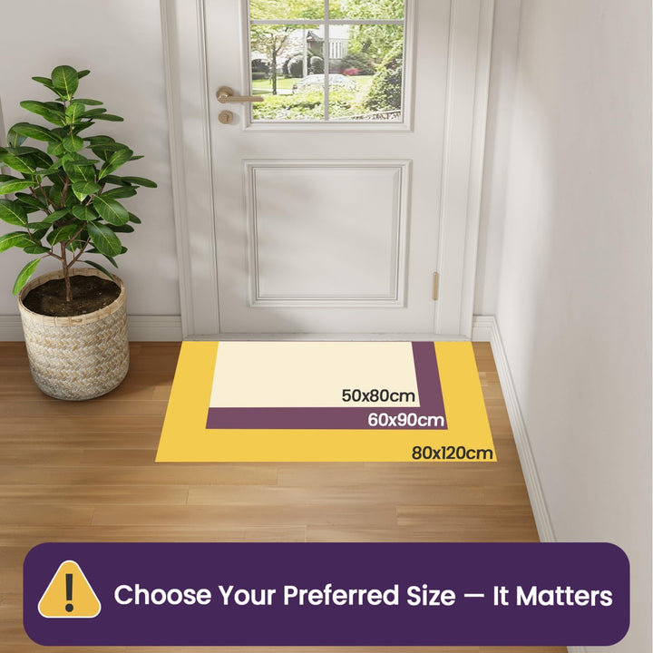 DEXI Fussmatte Innen 50 x 80 cm, rutschfeste Schmutzfangmatte, Maschinenwaschbare Fussmatte, Saugsta