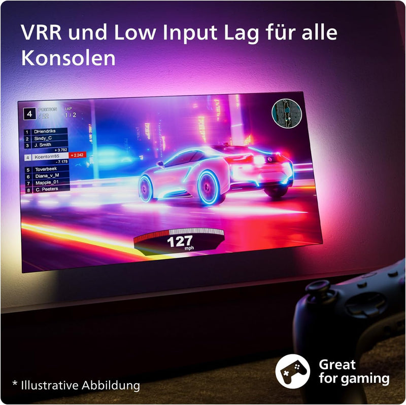 PHILIPS Ambilight 43PUS8109 4K LED Smart TV - 43-Zoll Display mit Pixel-präziser Ultra HD, Titan OS