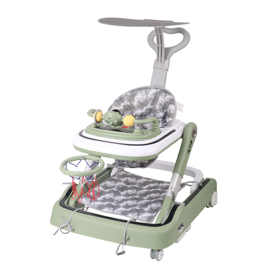5-in-1 Lauflernhilfe für Babys, mit verstellbaren Höhen, Gehfrei Babywalker ab 6 Monate, bis zu 25 k
