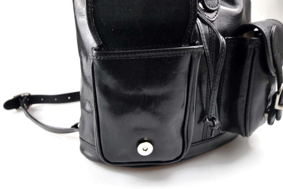 Rucksack leder schwarz rucksack damen herren reisetasche kalbsleder rucksack leder rucsack schulruck