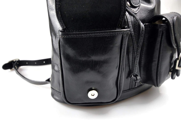 Rucksack leder schwarz rucksack damen herren reisetasche kalbsleder rucksack leder rucsack schulruck