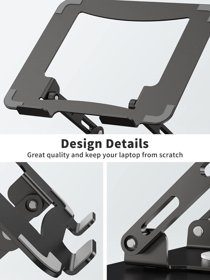 SOUNDANCE Laptopständer mit 360° drehbarer Basis, Ergonomische Computererhöhung für Schreibtisch, Ei