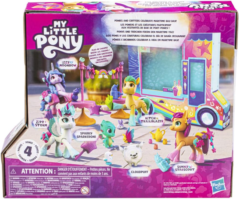 My Little Pony – Entdecke Dein Ponyfunkeln Freunde aus der Maretime Bucht, 4 Ponyfiguren und Accesso