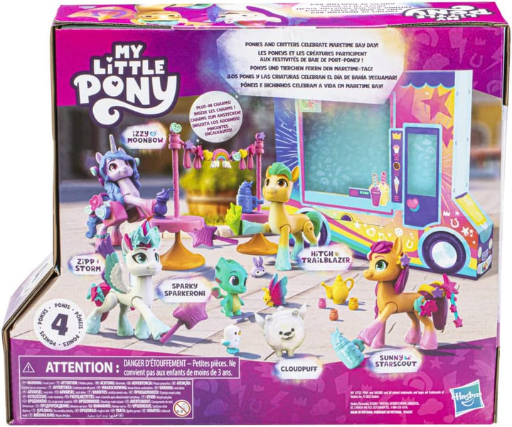 My Little Pony – Entdecke Dein Ponyfunkeln Freunde aus der Maretime Bucht, 4 Ponyfiguren und Accesso