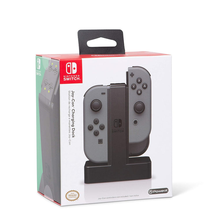 PowerA Joy-Con-Ladestation für Nintendo Switch Schwarzgrau Single, Schwarzgrau Single