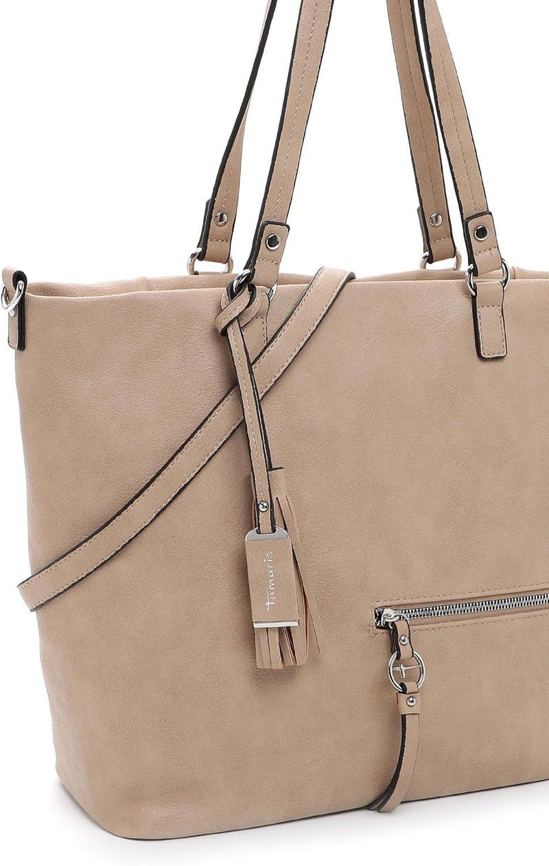 Tamaris Shopper TAS Nele 32803 Damen Handtaschen Uni Einheitsgrösse Taupe 900, Einheitsgrösse Taupe