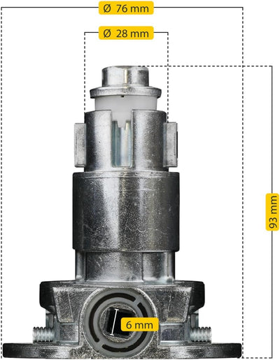 Schellenberg 11116 Kegelradgetriebe für Rolläden bis max. 20 kg, Leicht zu bedienen 2,6:1 Übersetzun