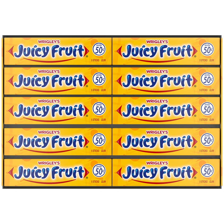 WRIGLEY'S JUICY FRUIT Kaugummi, Grosspackung, 5 Stäbchen (40 Stück)