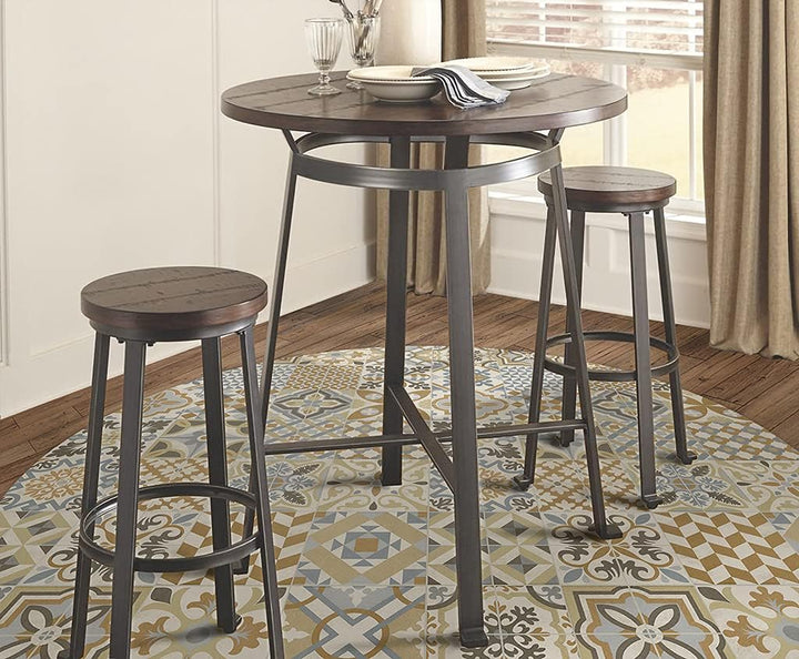 Vilber, Toledo Vinyl-Teppich, rund, Farbe 04, Durchmesser 155 cm 155 cm diámetro Braun /Beige - 04,