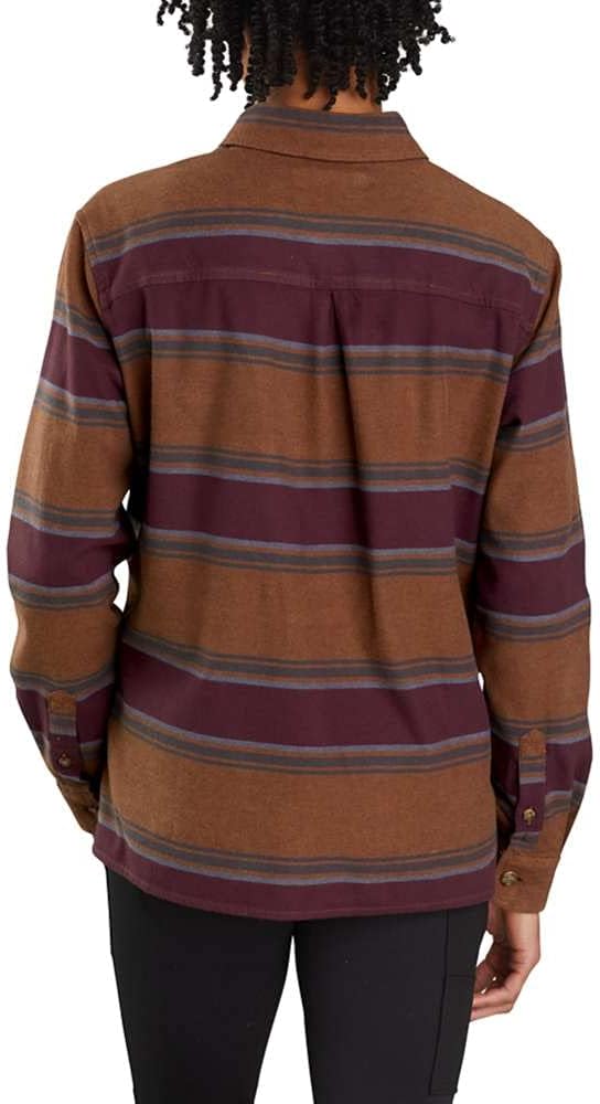 Carhartt Damen Rugged Flex Flannel Fit Shirt Farbe:Carhartt Brown Stripe Grösse: S Carhartt Brown S