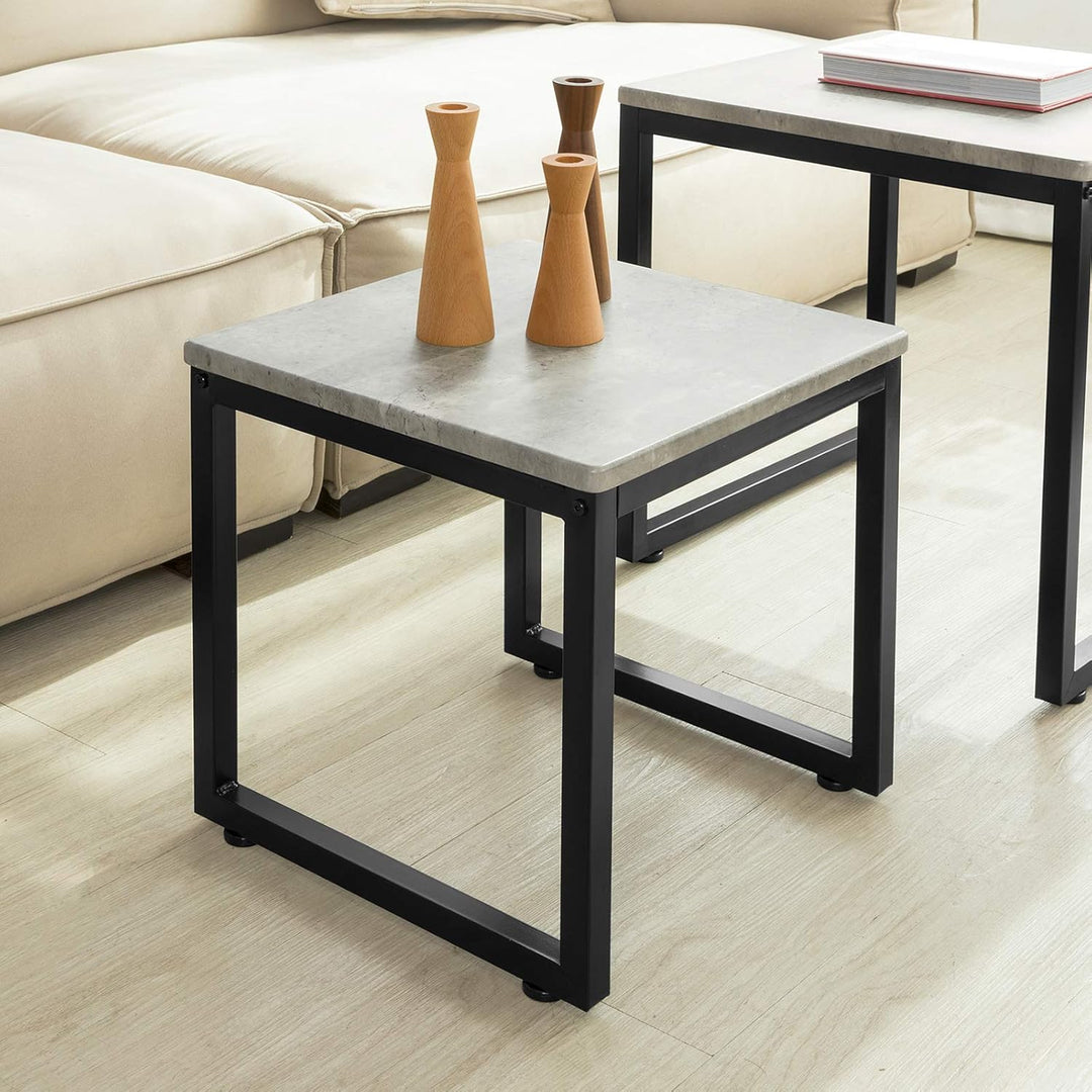 SoBuy FBT42-HG 2er Set Couchtisch Beistelltisch 2-teilig Satztisch Sofatisch Kaffeetisch Tisch-Set g