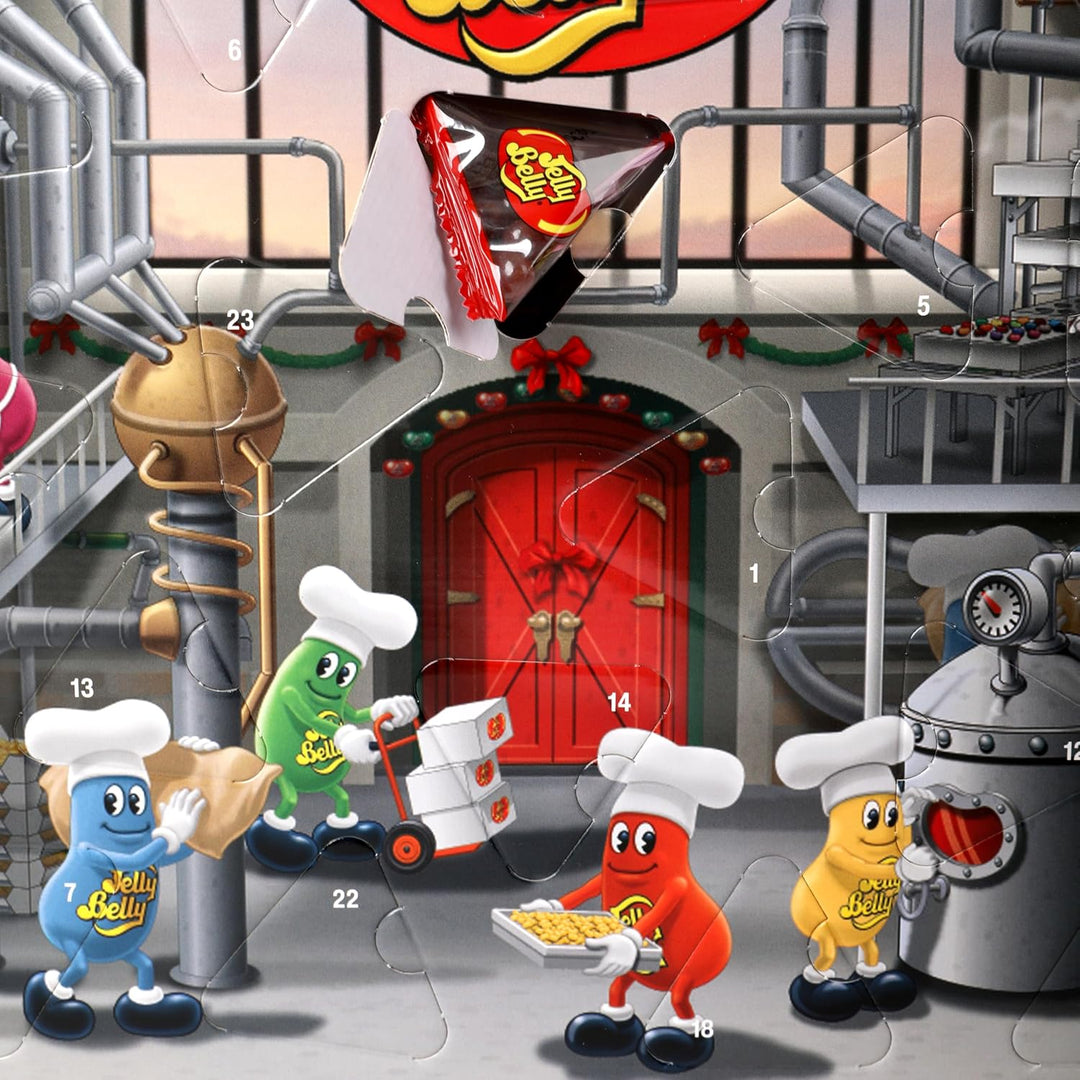 Jelly Belly Adventskalender - 24 verschiedene Sorten, 192g - Perfekt für Jelly Belly Fans zum Auspro
